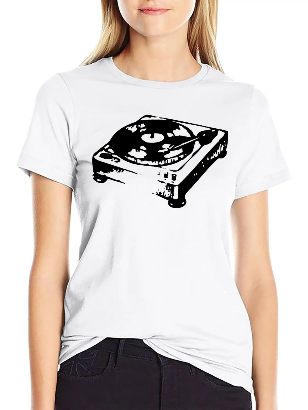 Old Record Player Unisex Casual T-Shirt – Clean Design For Daily Comfort