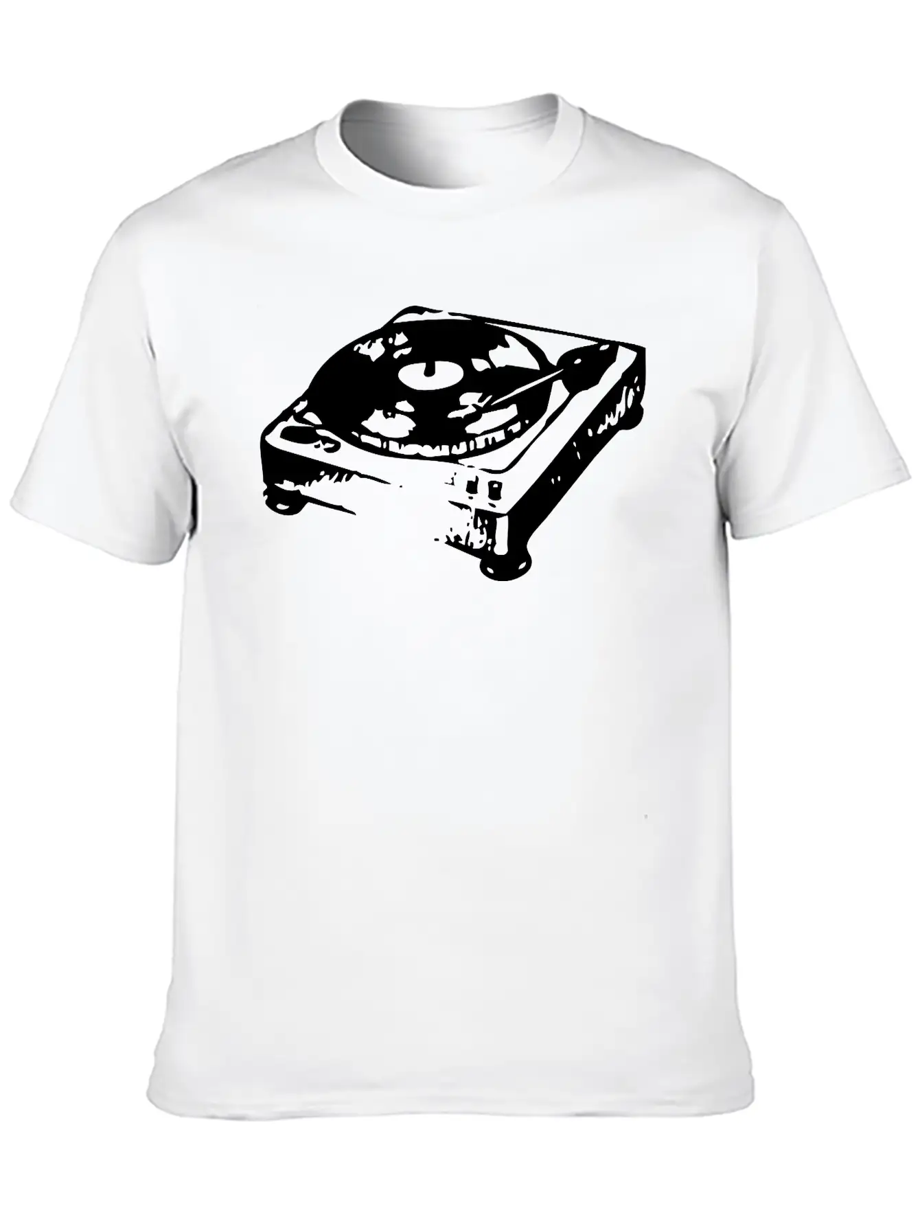 Old Record Player Unisex Casual T-Shirt – Clean Design For Daily Comfort