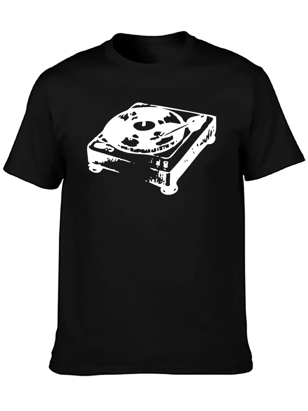 Old Record Player Unisex Casual T-Shirt – Clean Design For Daily Comfort