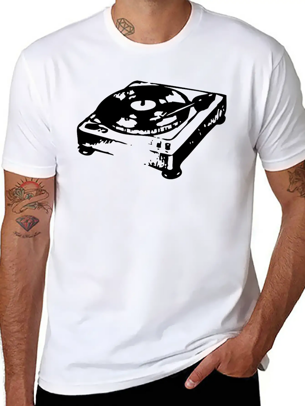 Old Record Player Unisex Casual T-Shirt – Clean Design For Daily Comfort