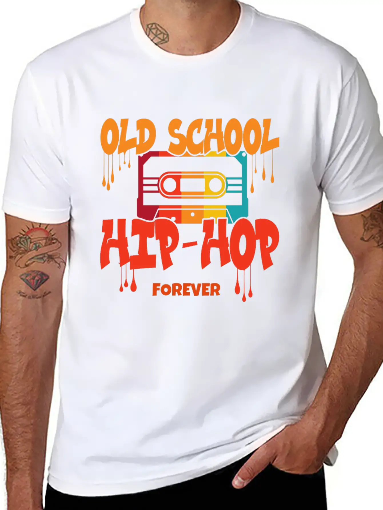 Old School Hip Hop Design Unisex Casual T-Shirt – Clean Design For Daily Comfort