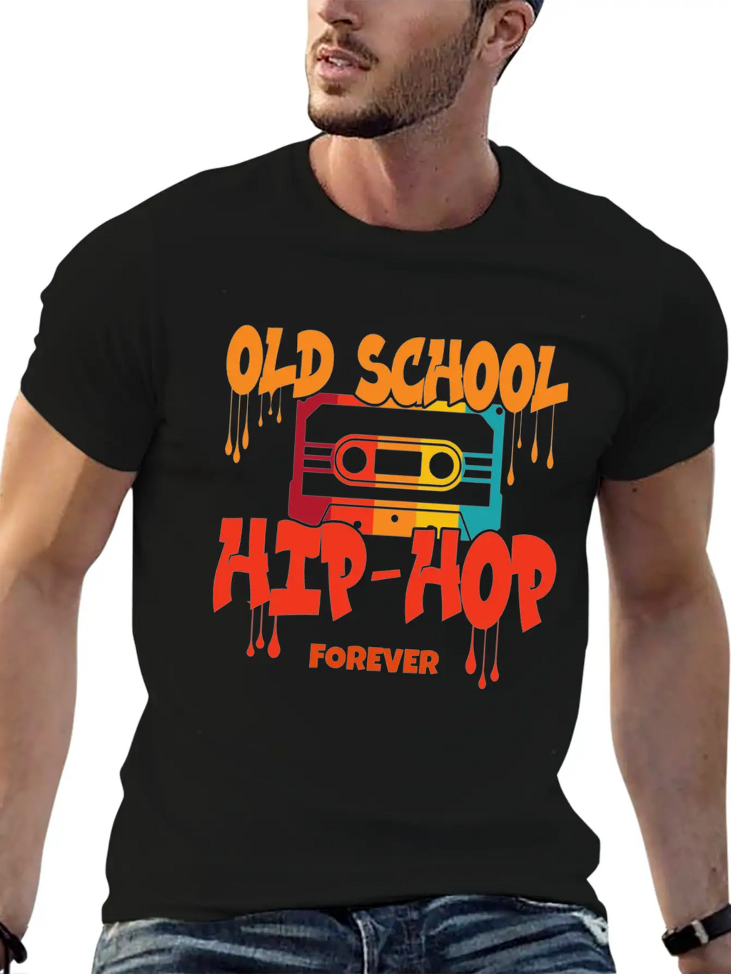 Old School Hip Hop Design Unisex Casual T-Shirt – Clean Design For Daily Comfort