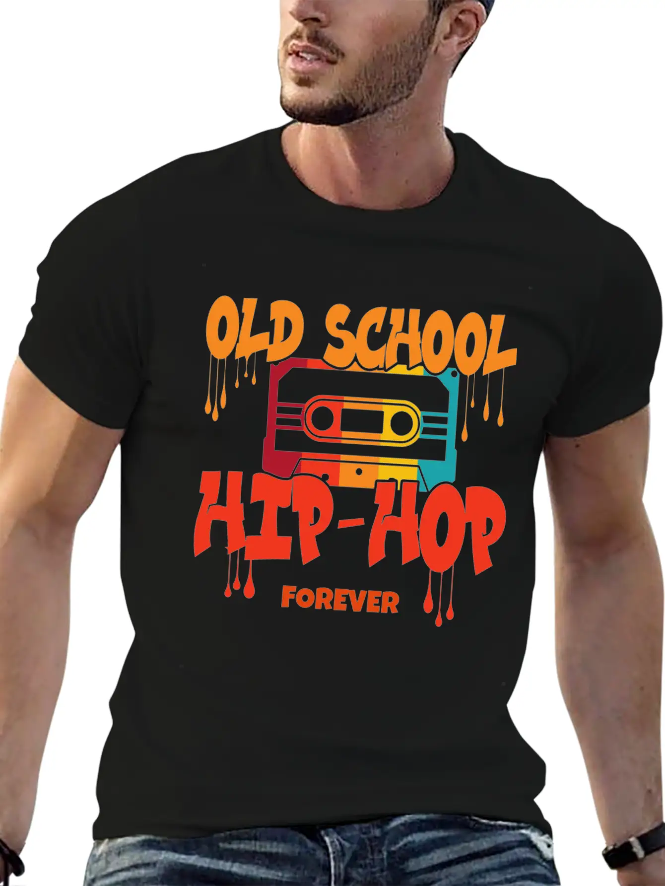 Old School Hip Hop Design Unisex Casual T-Shirt – Clean Design For Daily Comfort