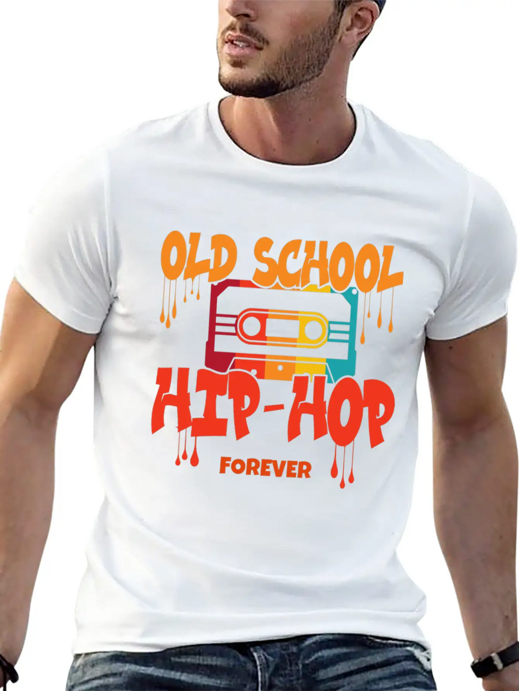 Old School Hip Hop Design Unisex Casual T-Shirt – Clean Design For Daily Comfort