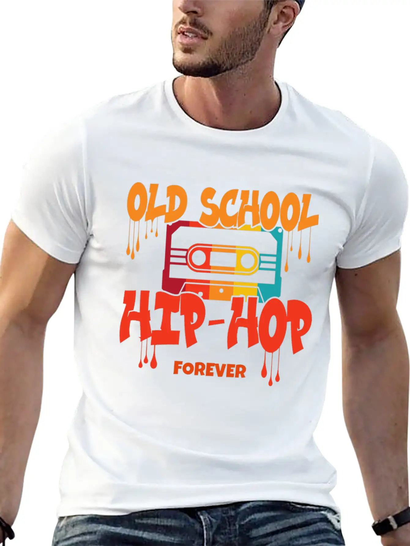 Old School Hip Hop Design Unisex Casual T-Shirt – Clean Design For Daily Comfort