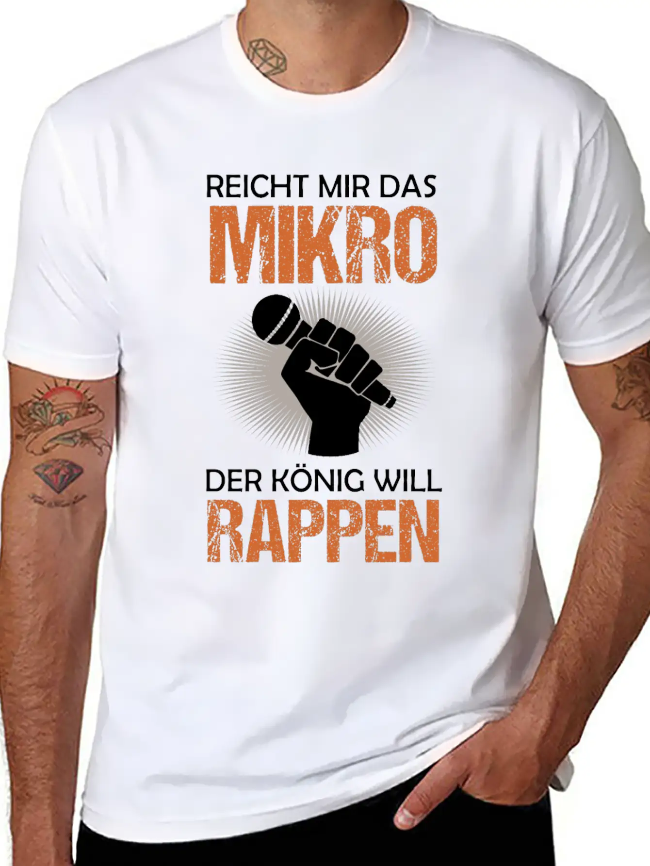 Old School Hip Hop Rapper Microphone Quote Gift Unisex Casual T-Shirt – Clean Design For Daily Comfort