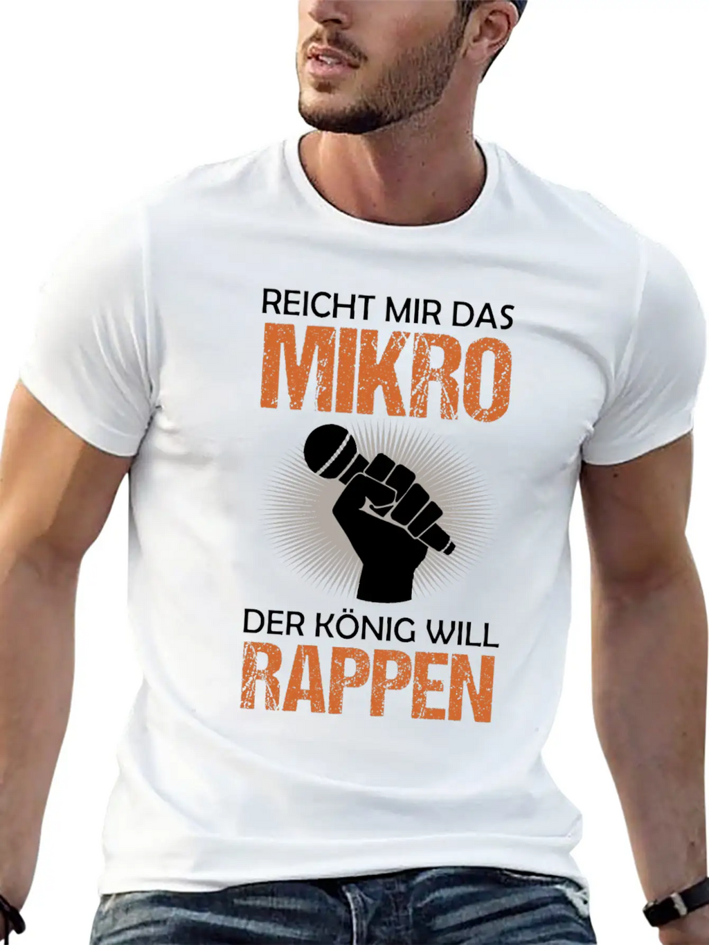Old School Hip Hop Rapper Microphone Quote Gift Unisex Casual T-Shirt – Clean Design For Daily Comfort