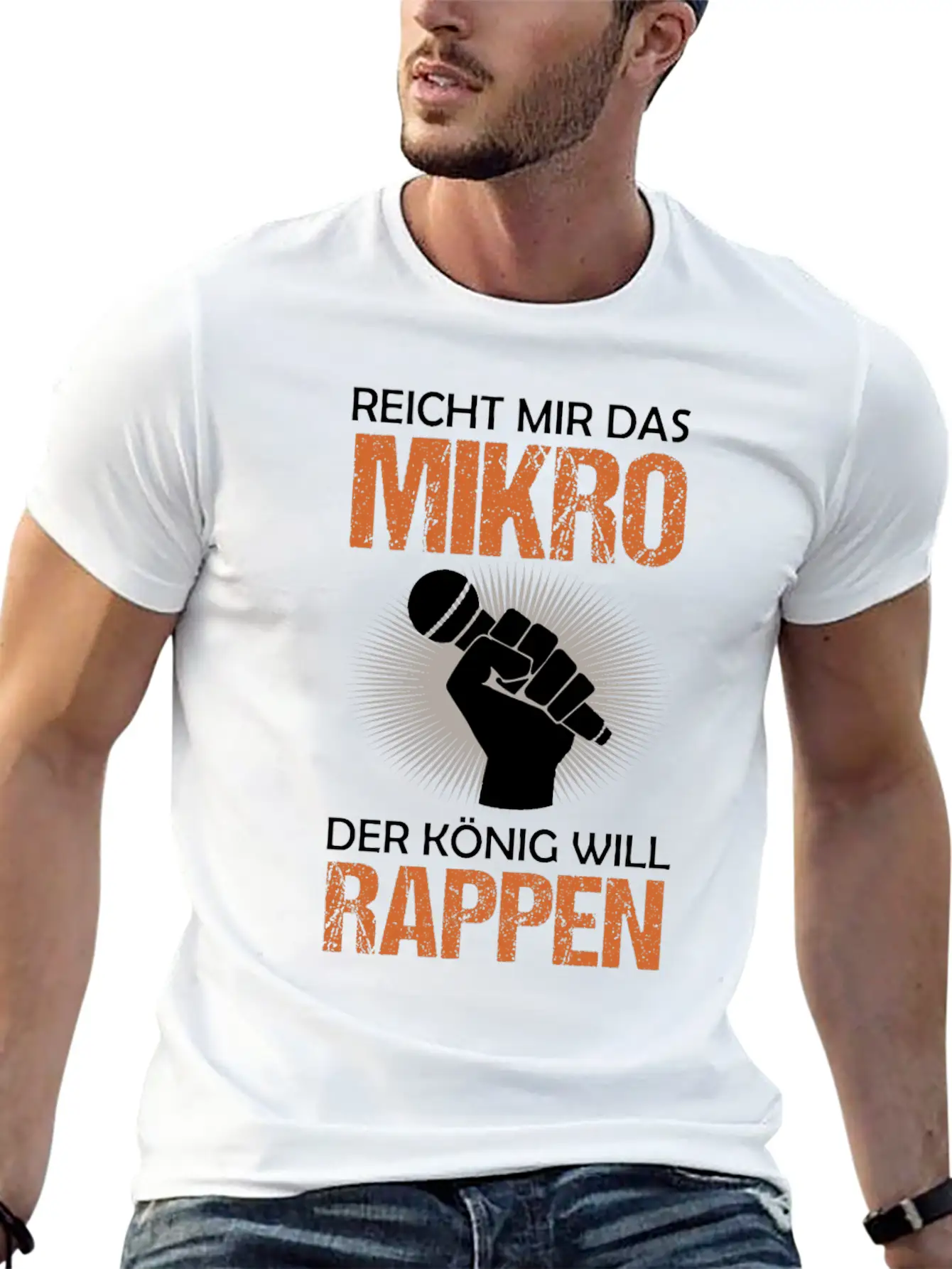 Old School Hip Hop Rapper Microphone Quote Gift Unisex Casual T-Shirt – Clean Design For Daily Comfort