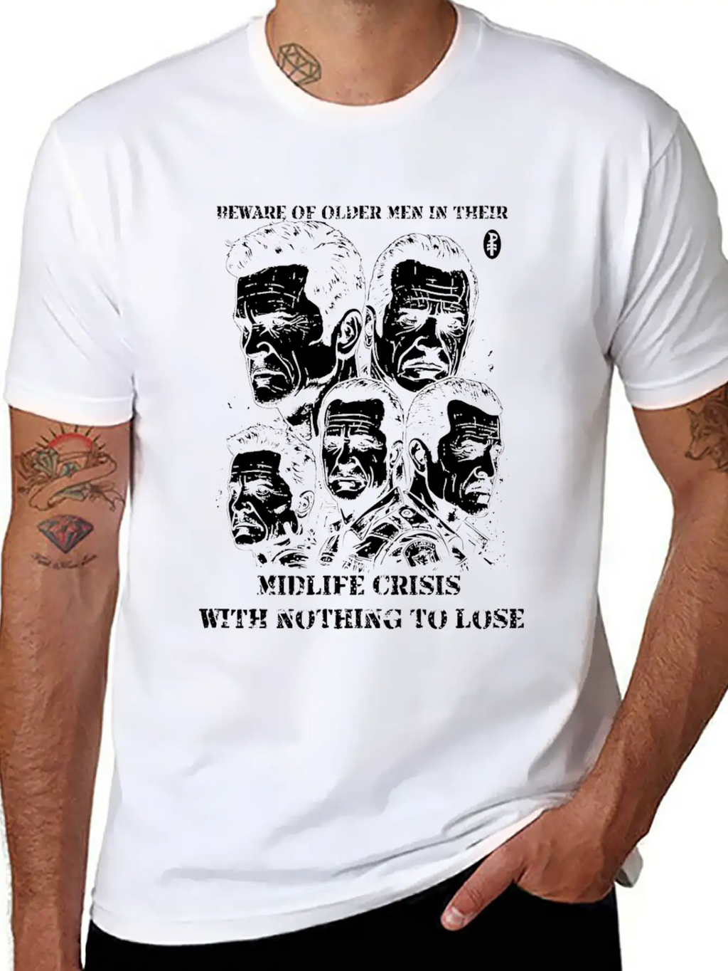 Older Men And Midlife Crisis Classic Fit Graphic Tee For Daily Comfort – Unisex Cotton Shirt