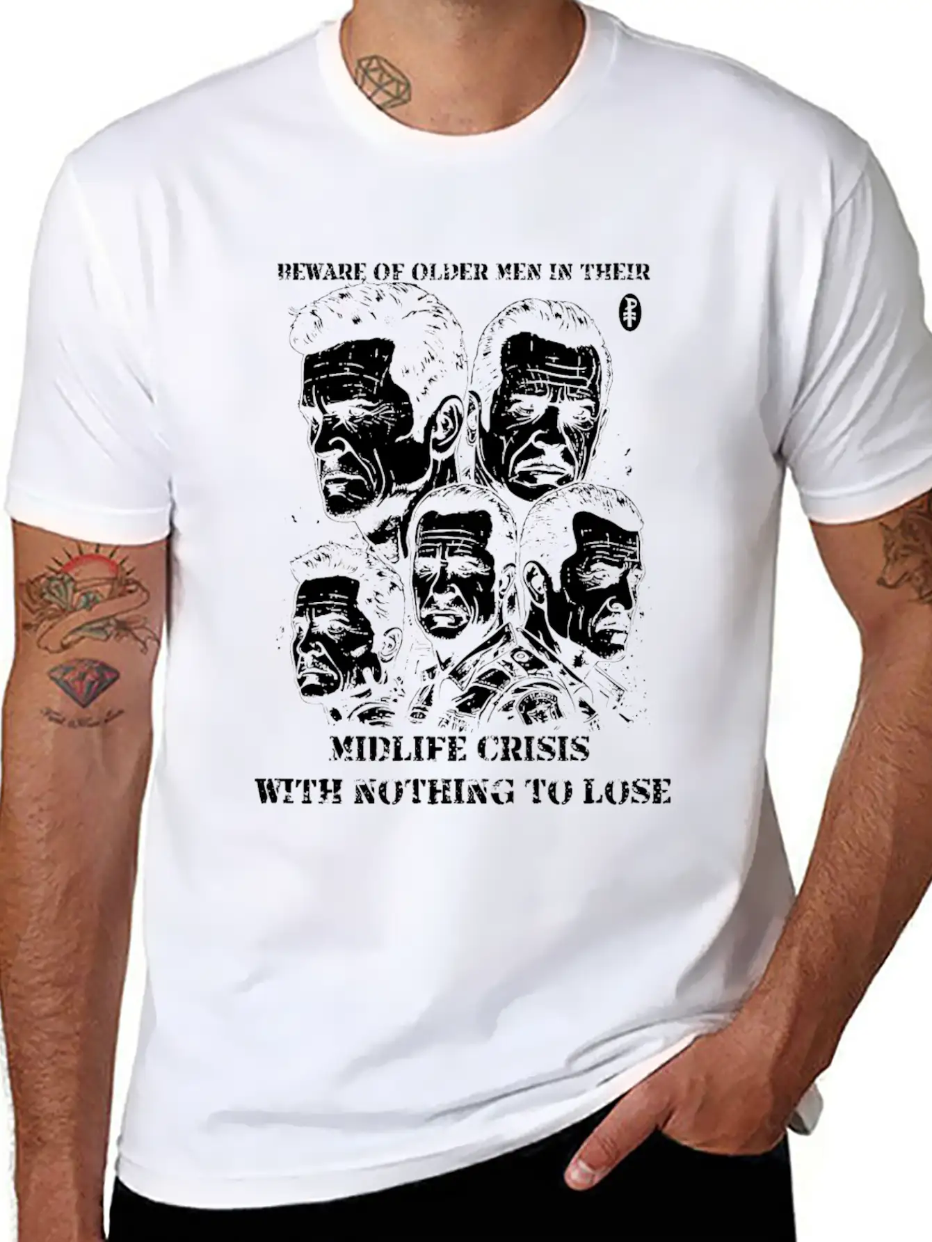 Older Men And Midlife Crisis Classic Fit Graphic Tee For Daily Comfort – Unisex Cotton Shirt