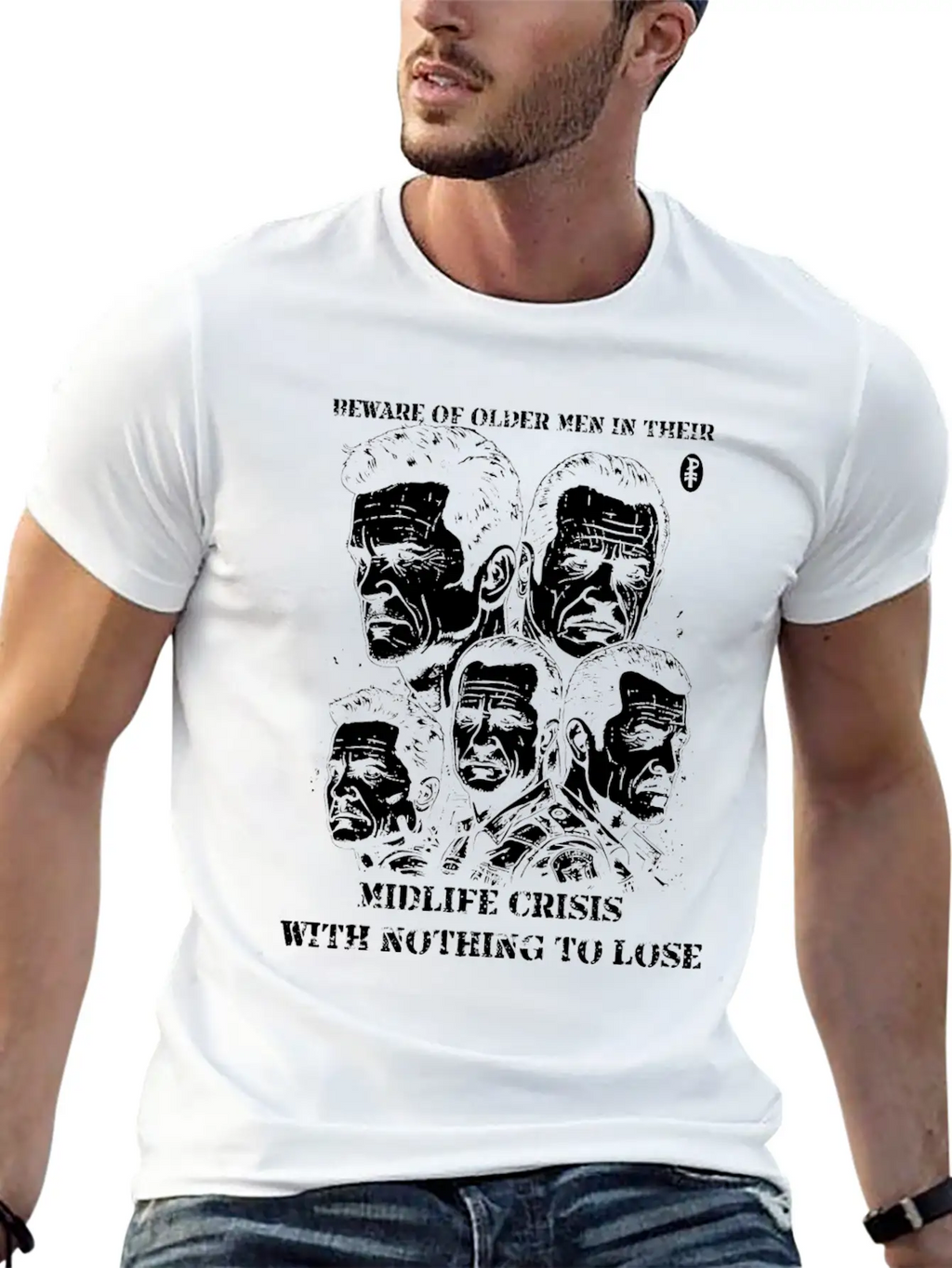 Older Men And Midlife Crisis Classic Fit Graphic Tee For Daily Comfort – Unisex Cotton Shirt