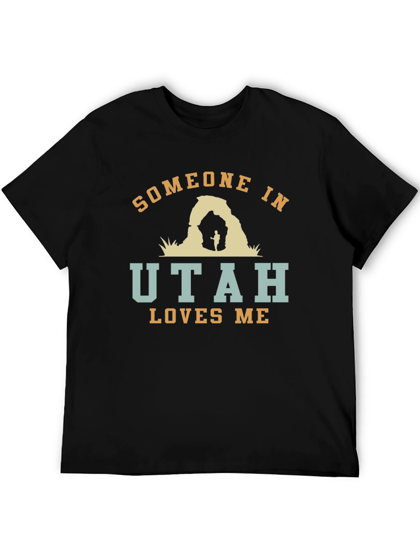 Someone in Utah Loves Me Black Graphic T-Shirt