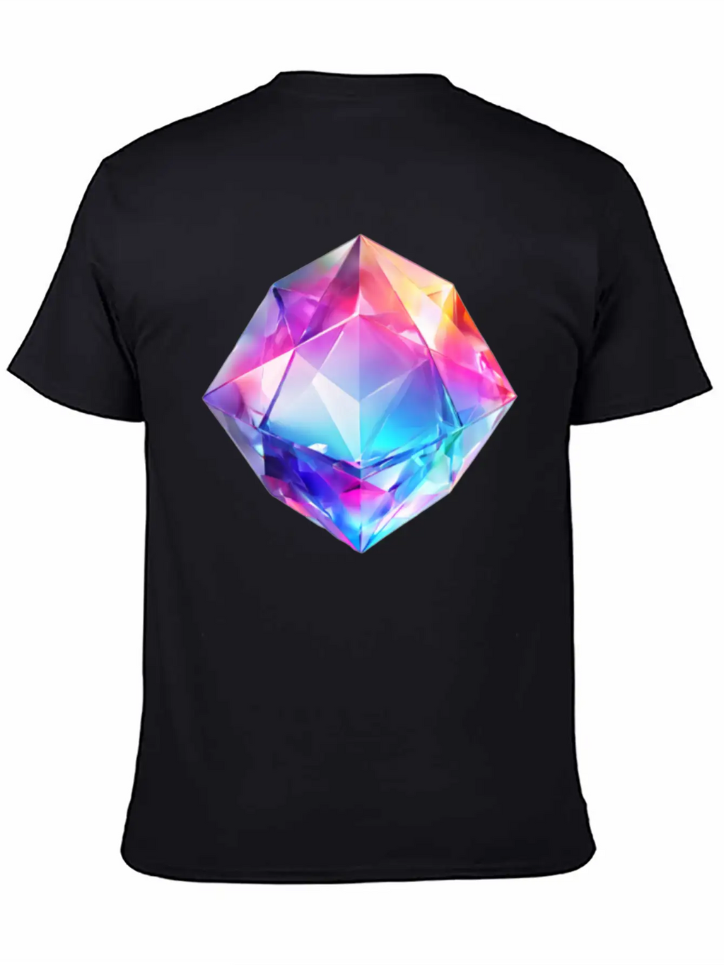 Olographic Diamond Unisex Short Sleeve Soft Cotton T-Shirt – Casual Everyday Wear