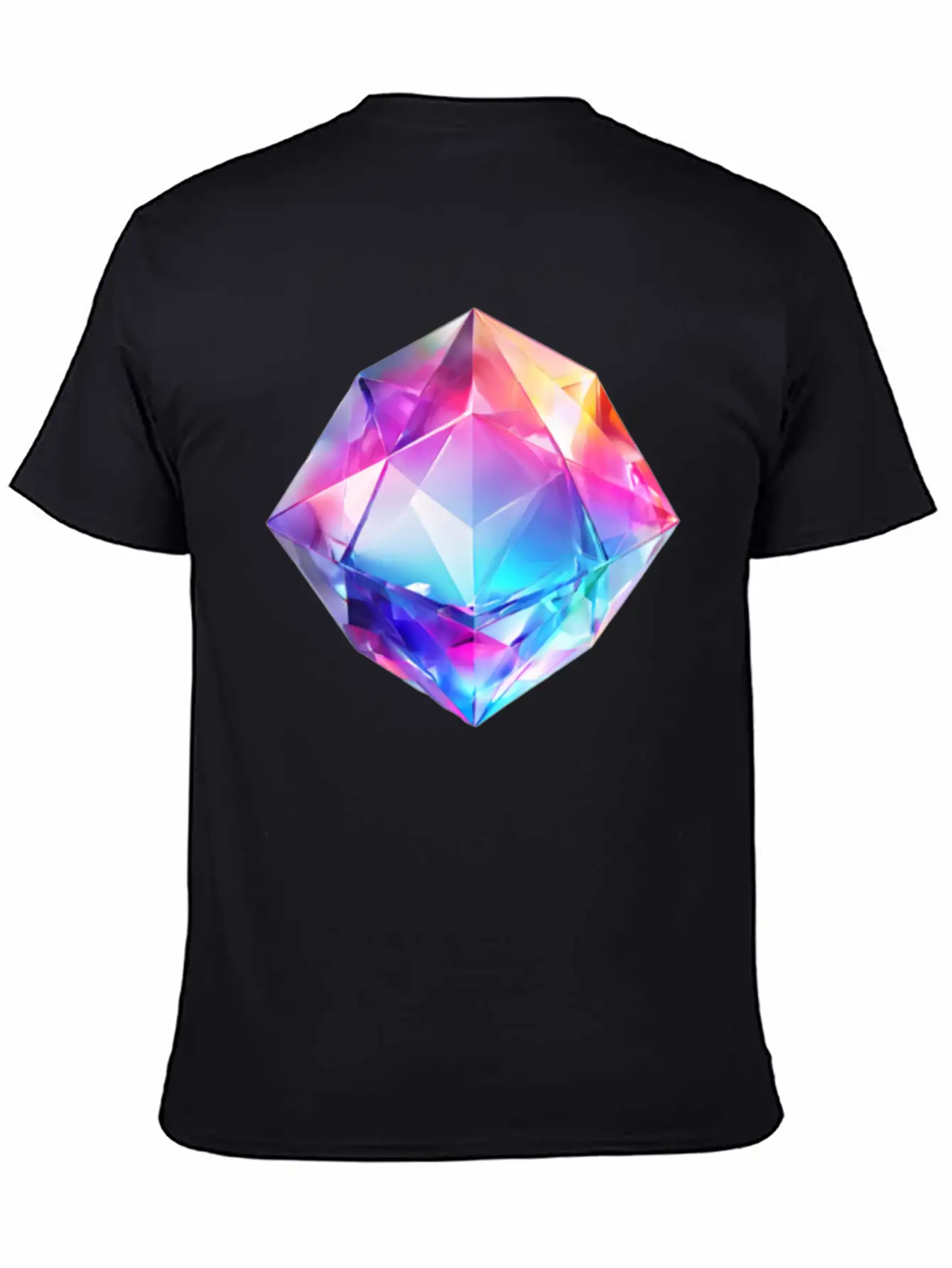 Olographic Diamond Unisex Short Sleeve Soft Cotton T-Shirt – Casual Everyday Wear