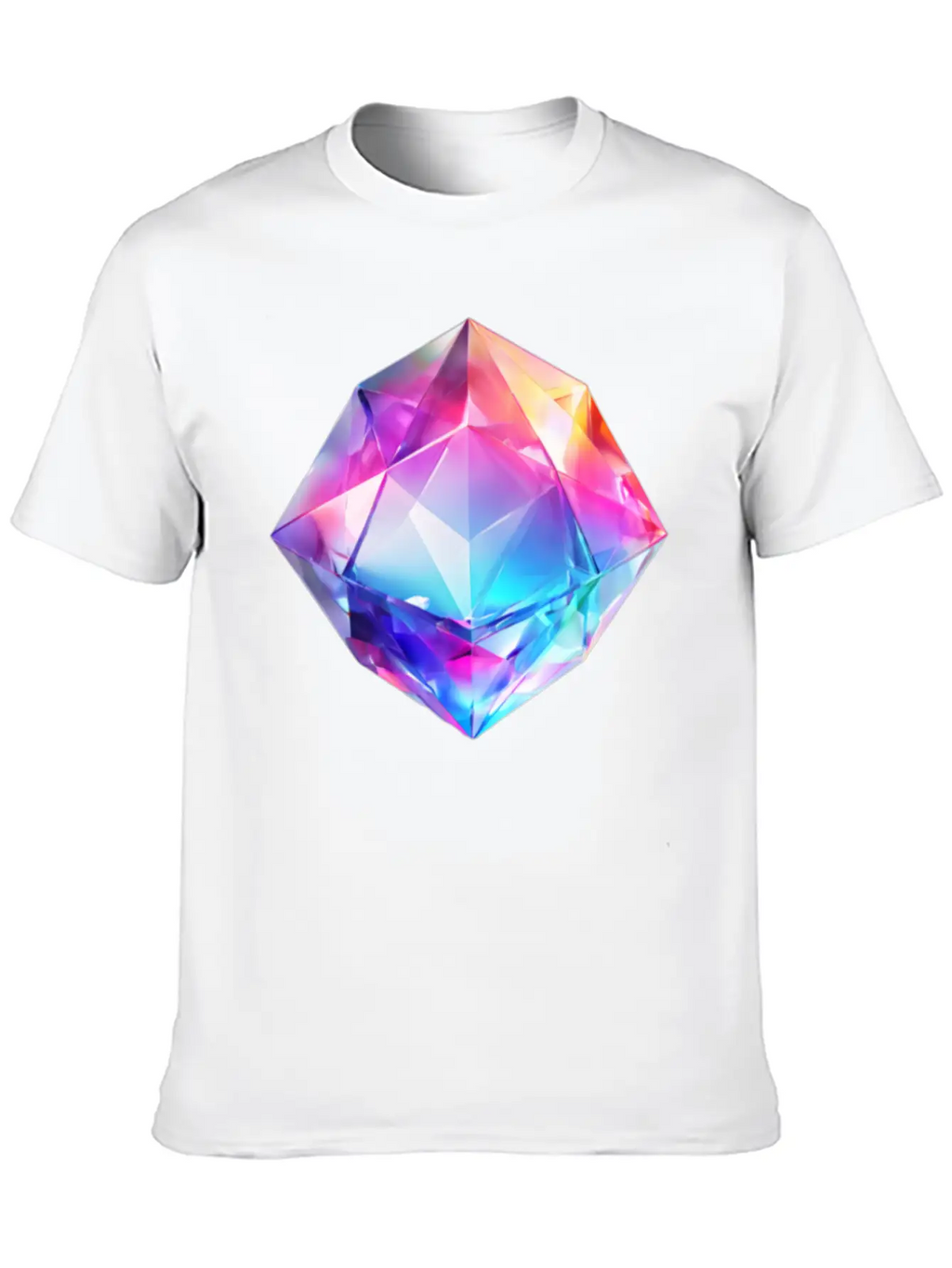 Olographic Diamond Unisex Short Sleeve Soft Cotton T-Shirt – Casual Everyday Wear