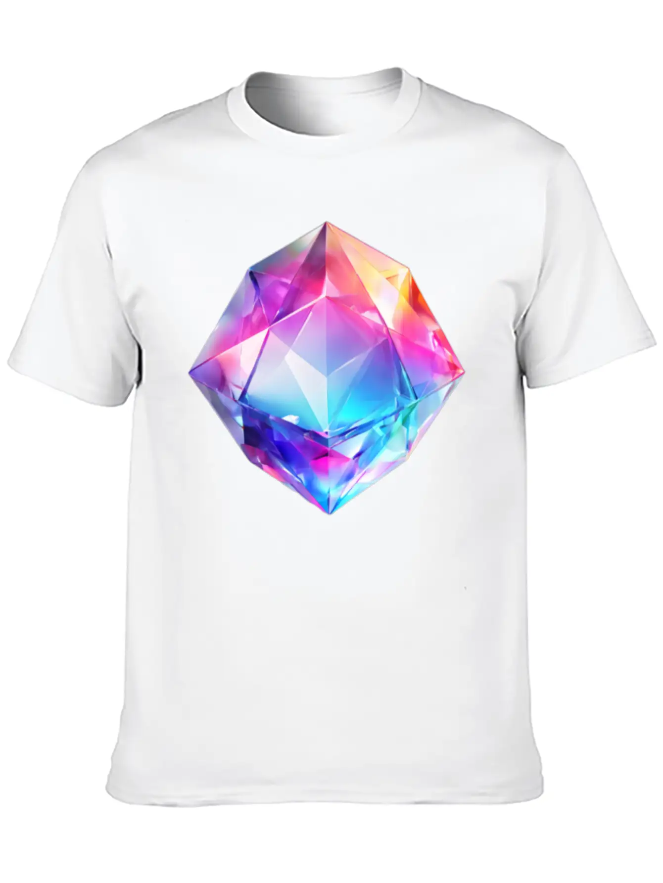Olographic Diamond Unisex Short Sleeve Soft Cotton T-Shirt – Casual Everyday Wear