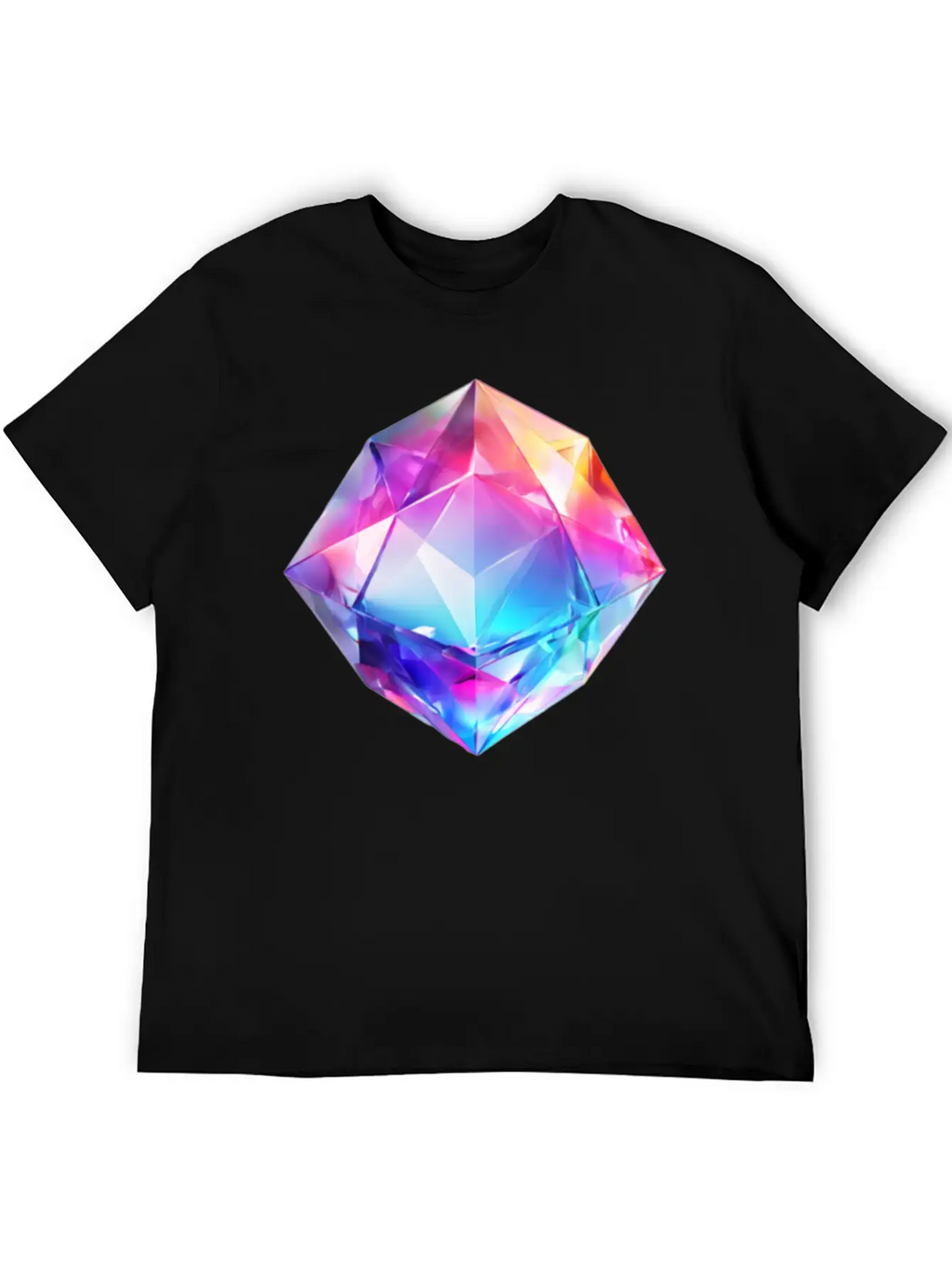 Olographic Diamond Unisex Short Sleeve Soft Cotton T-Shirt – Casual Everyday Wear