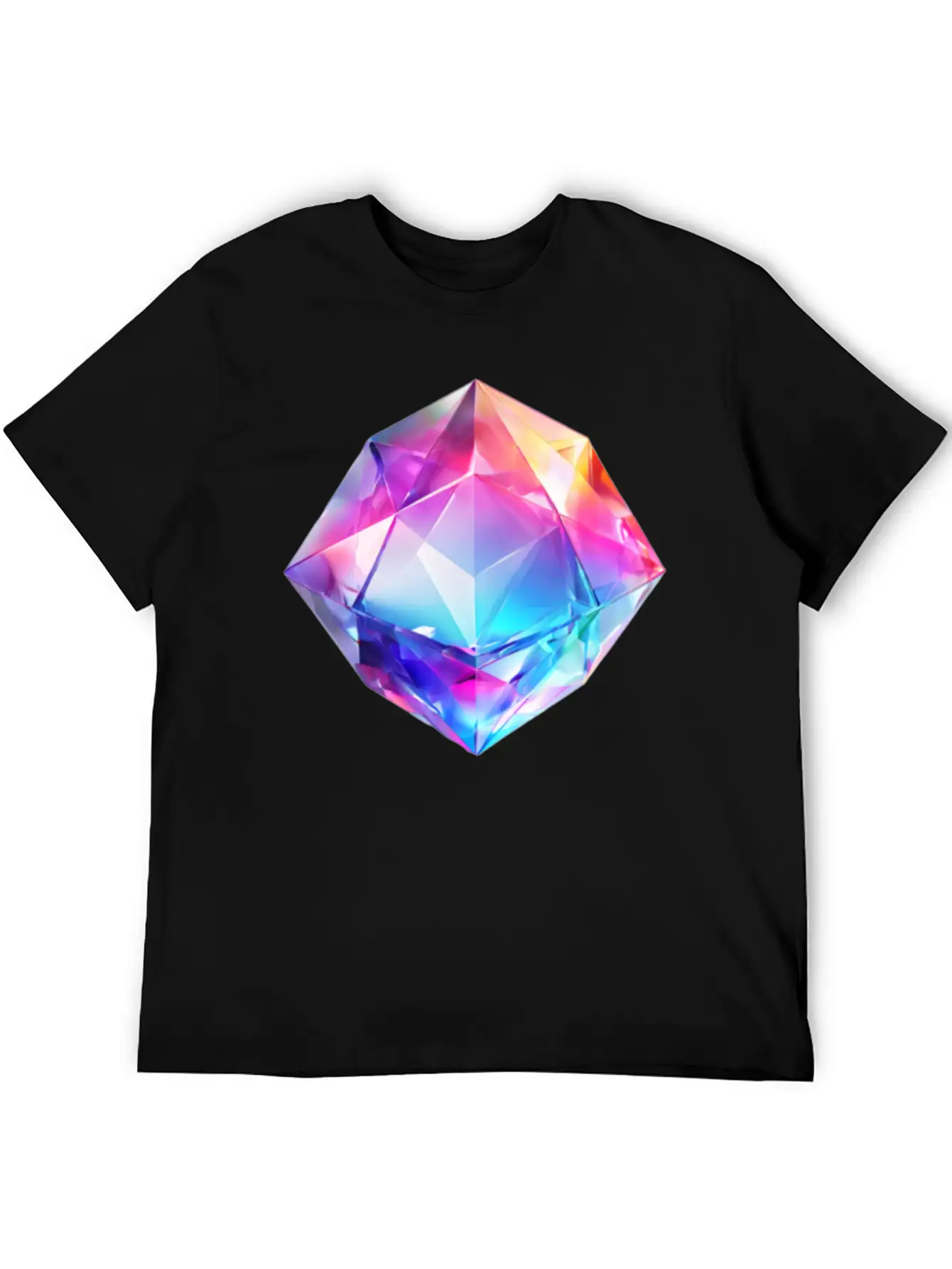 Olographic Diamond Unisex Short Sleeve Soft Cotton T-Shirt – Casual Everyday Wear