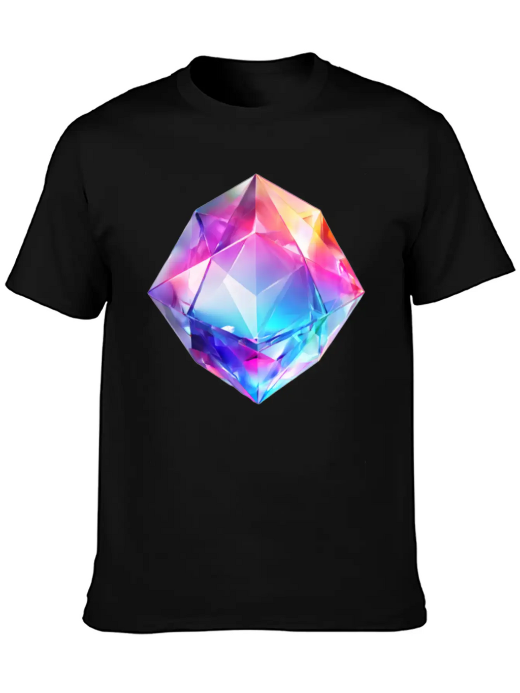 Olographic Diamond Unisex Short Sleeve Soft Cotton T-Shirt – Casual Everyday Wear