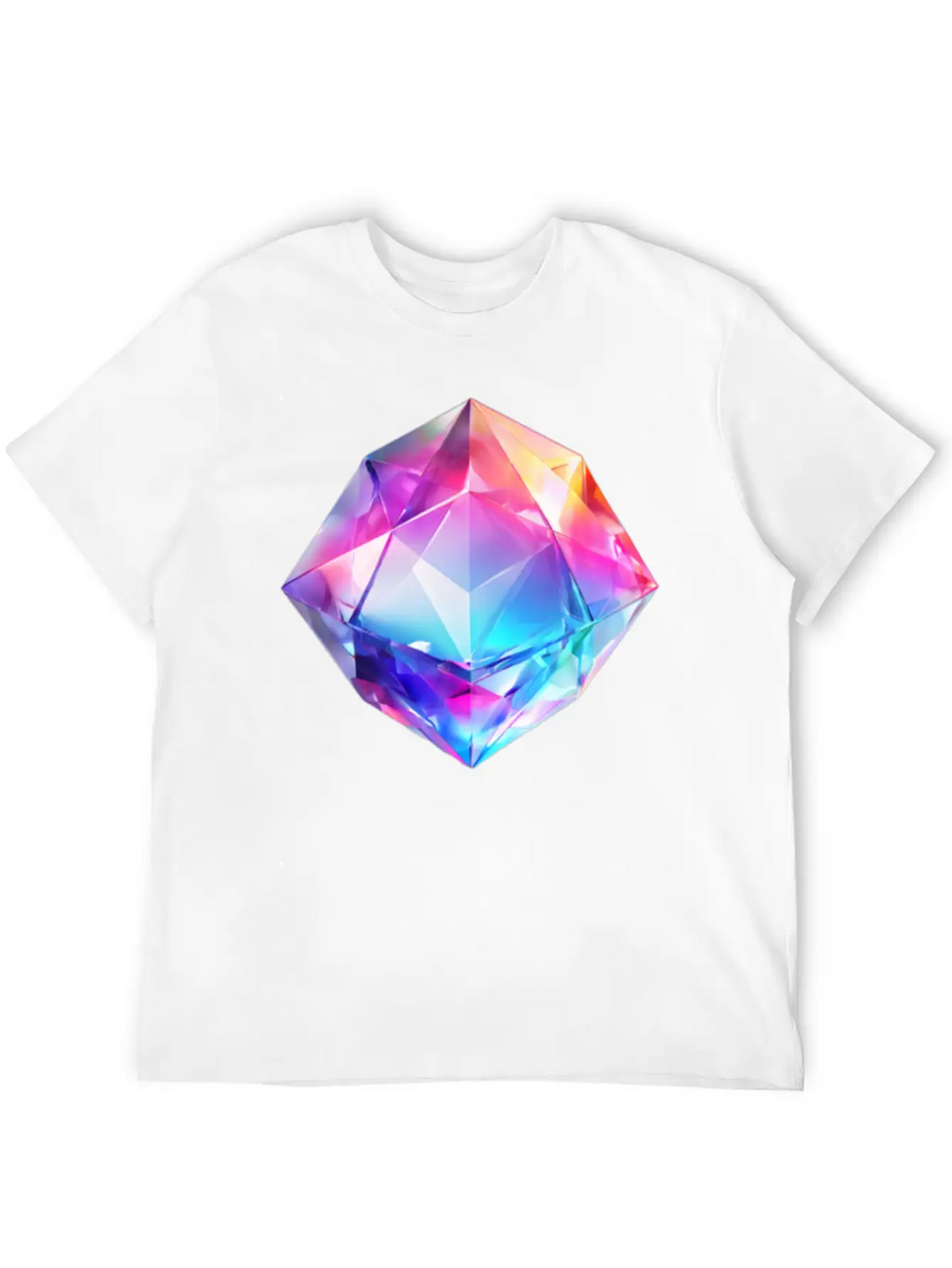 Olographic Diamond Unisex Short Sleeve Soft Cotton T-Shirt – Casual Everyday Wear