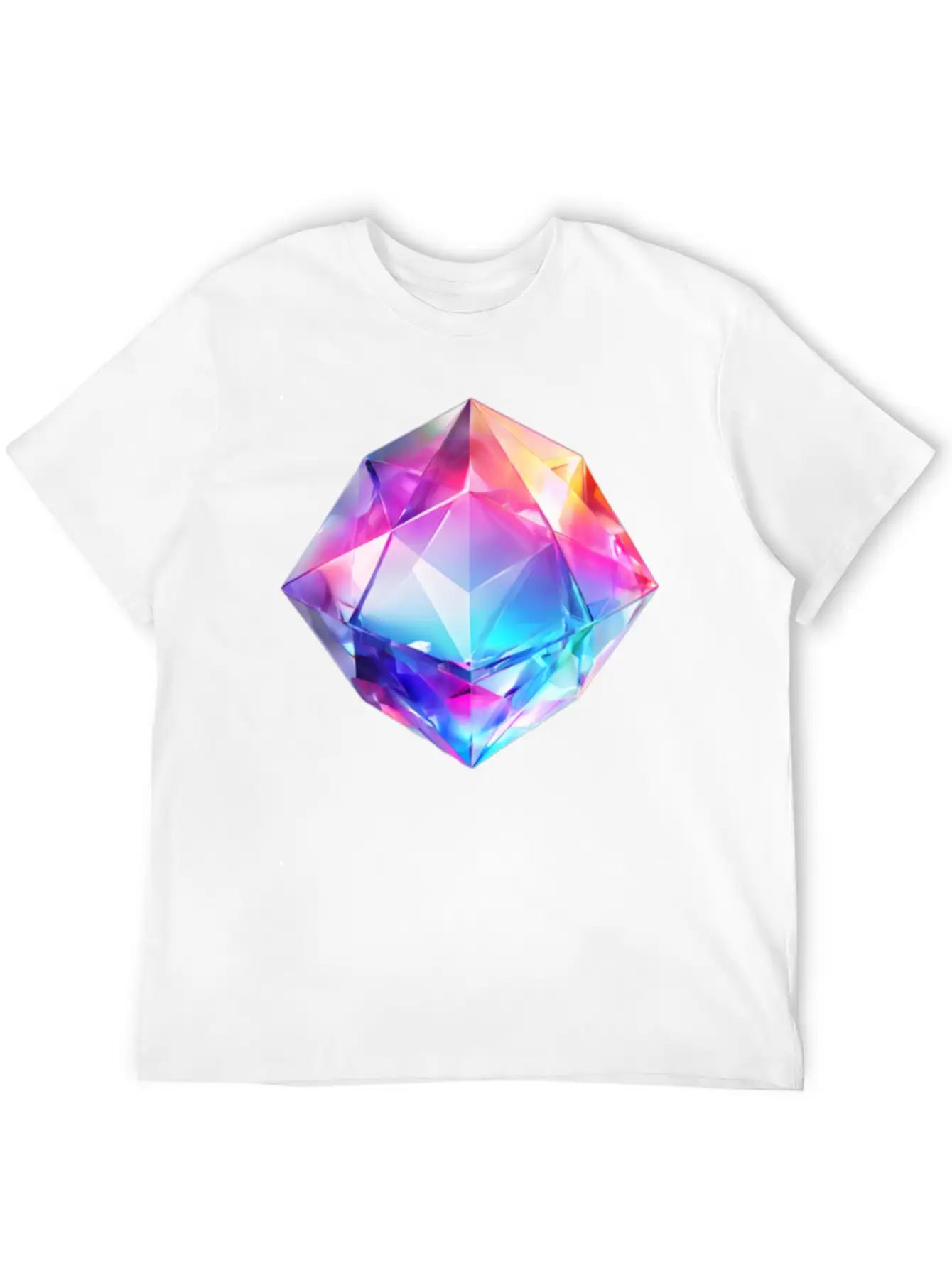 Olographic Diamond Unisex Short Sleeve Soft Cotton T-Shirt – Casual Everyday Wear