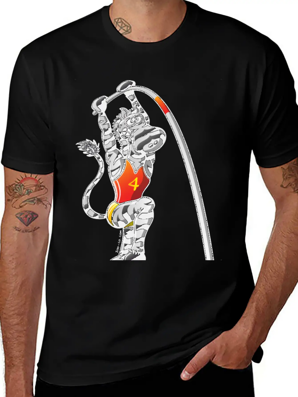Olympic Pole Vault Zebra Essential Cotton Tee For Daily Outfits – Unisex Style