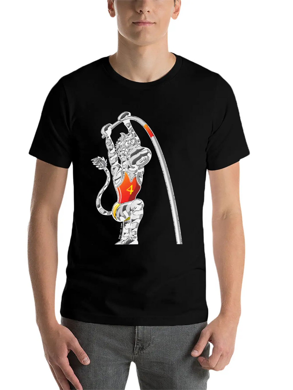 Olympic Pole Vault Zebra Essential Cotton Tee For Daily Outfits – Unisex Style