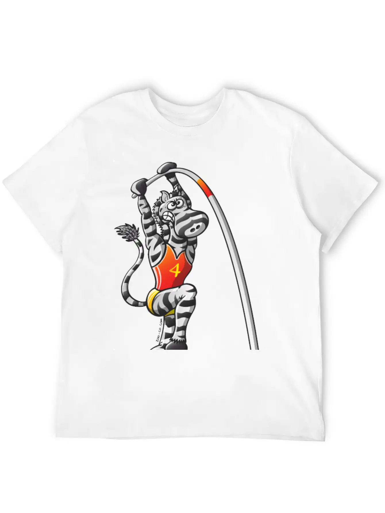 Olympic Pole Vault Zebra Essential Cotton Tee For Daily Outfits – Unisex Style