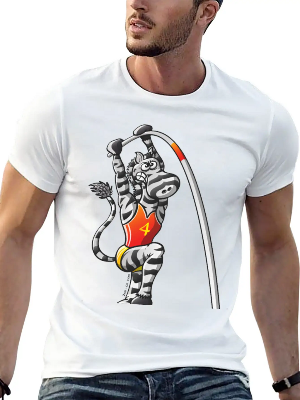 Olympic Pole Vault Zebra Essential Cotton Tee For Daily Outfits – Unisex Style