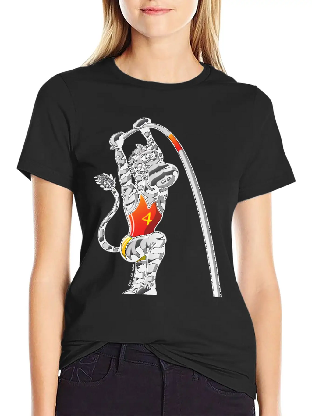 Olympic Pole Vault Zebra Essential Cotton Tee For Daily Outfits – Unisex Style