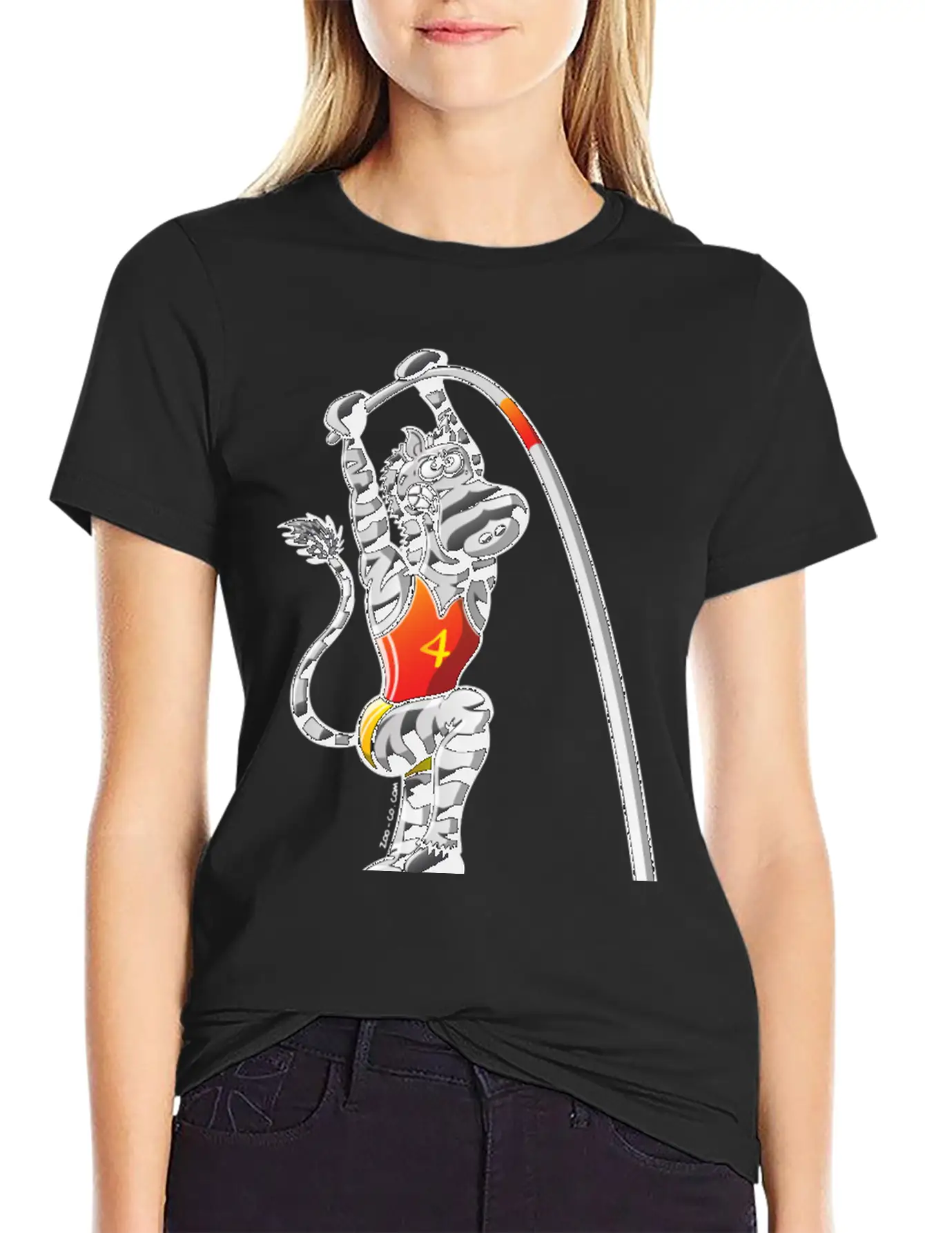 Olympic Pole Vault Zebra Essential Cotton Tee For Daily Outfits – Unisex Style