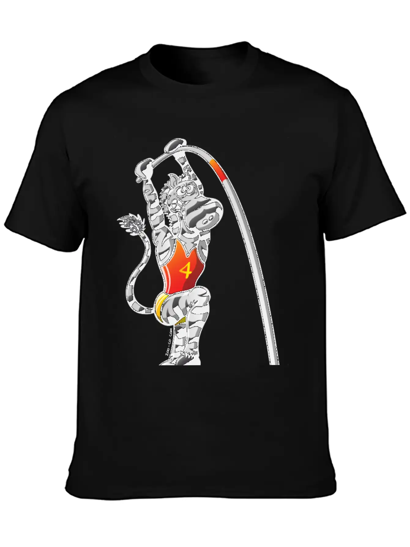 Olympic Pole Vault Zebra Essential Cotton Tee For Daily Outfits – Unisex Style