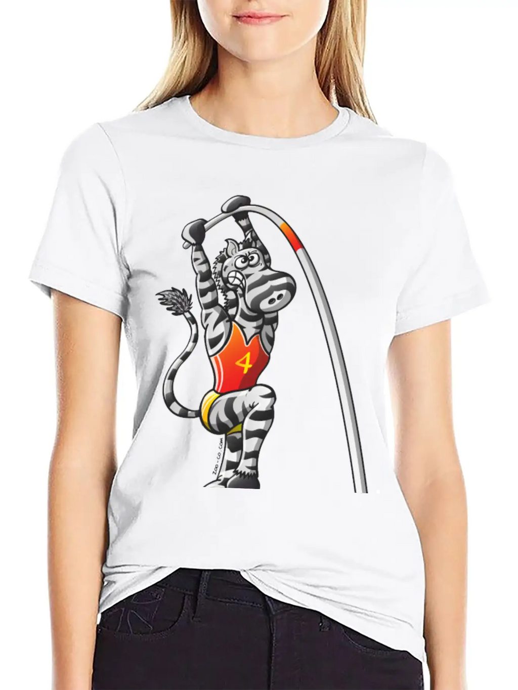Olympic Pole Vault Zebra Essential Cotton Tee For Daily Outfits – Unisex Style