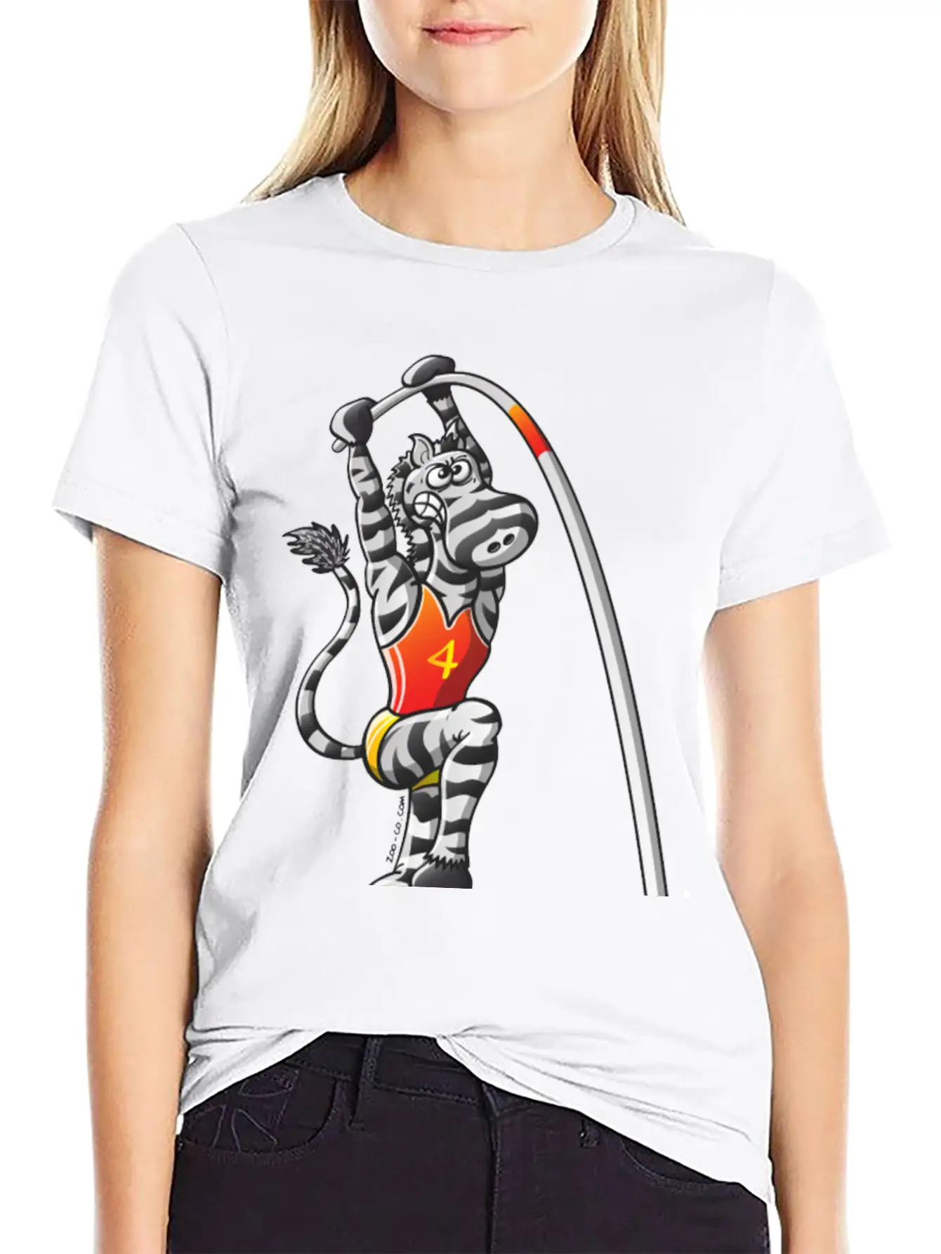 Olympic Pole Vault Zebra Essential Cotton Tee For Daily Outfits – Unisex Style