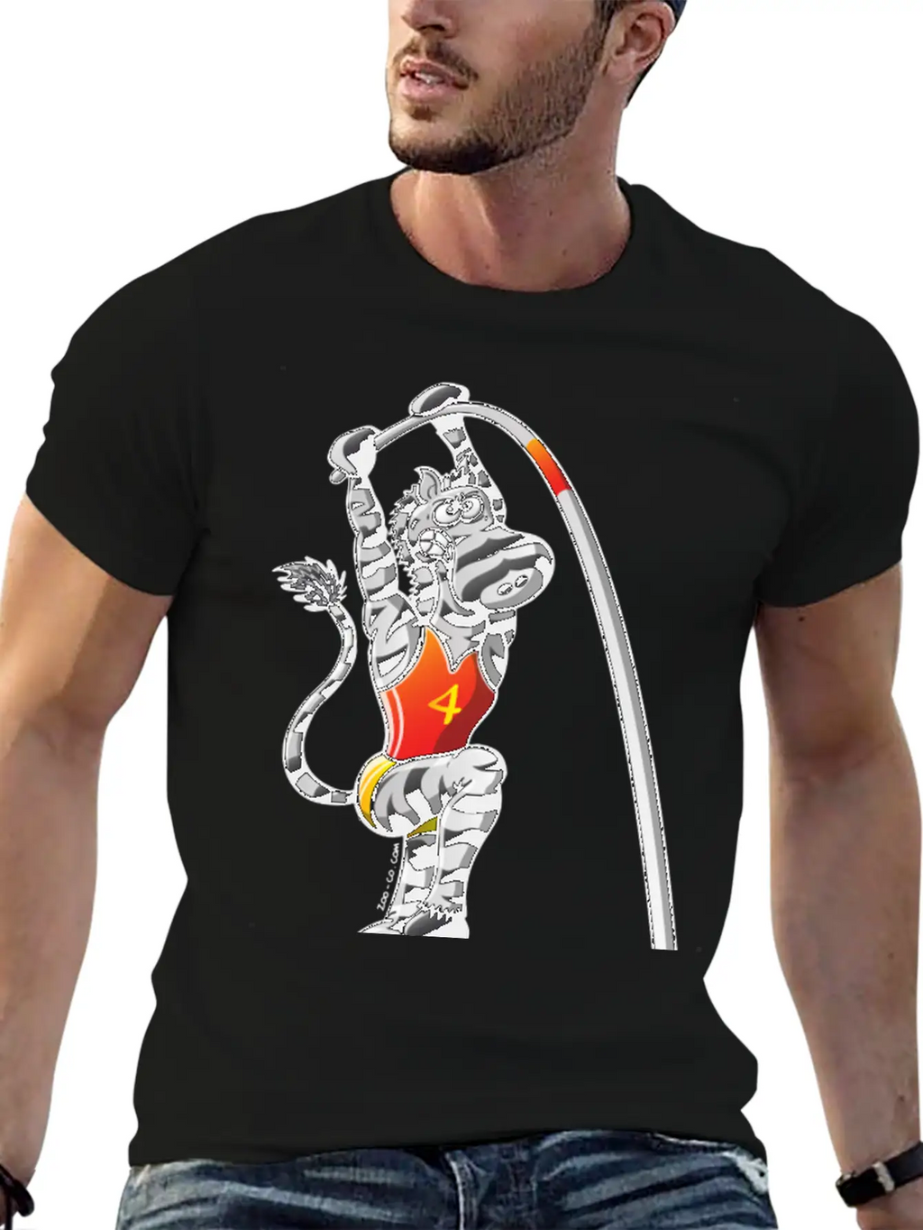 Olympic Pole Vault Zebra Essential Cotton Tee For Daily Outfits – Unisex Style