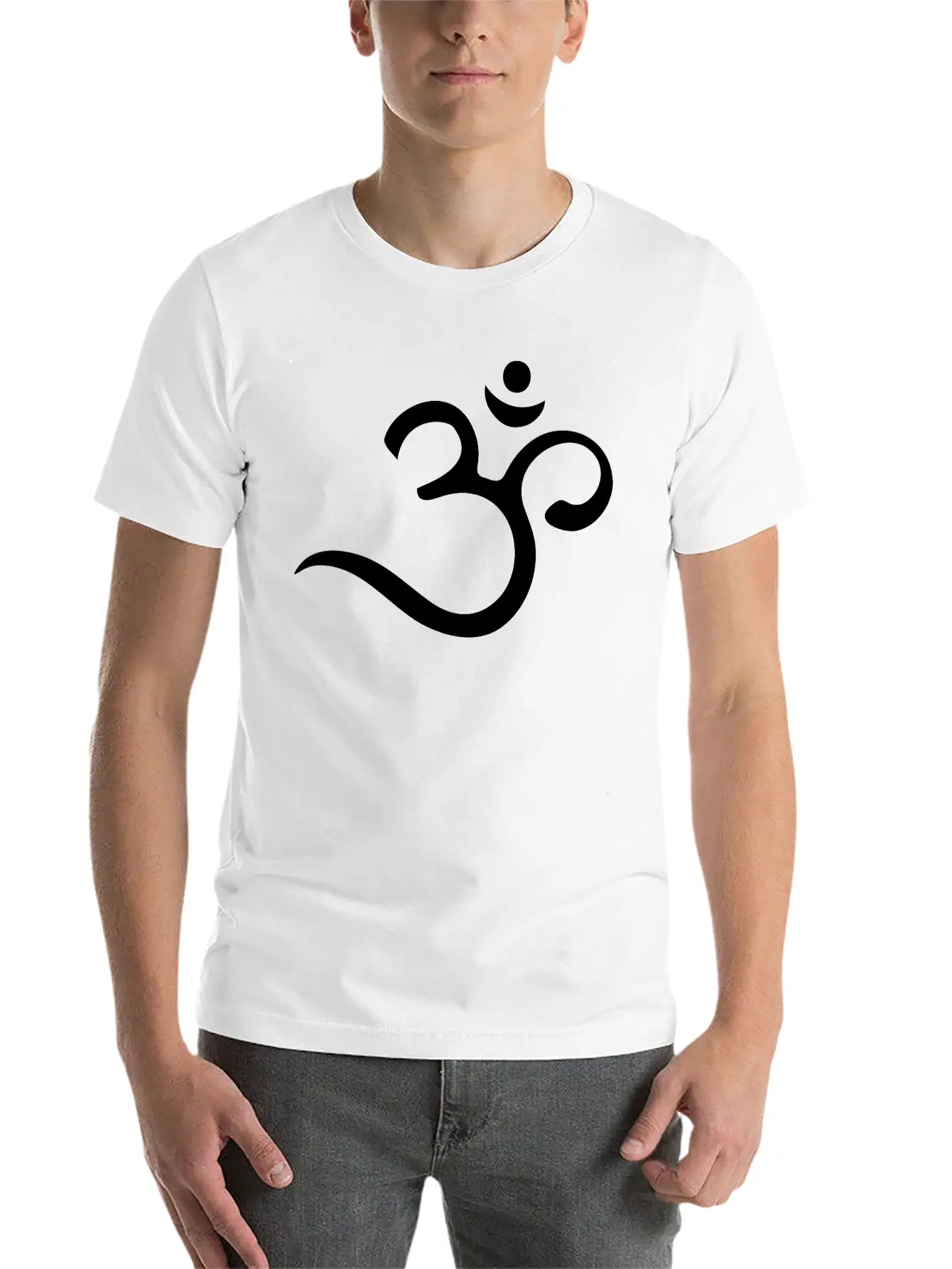 Om, Symbol, Buddhism, Mantra, Meditation, Yoga Unisex Short Sleeve Soft Cotton T-Shirt – Casual Everyday Wear