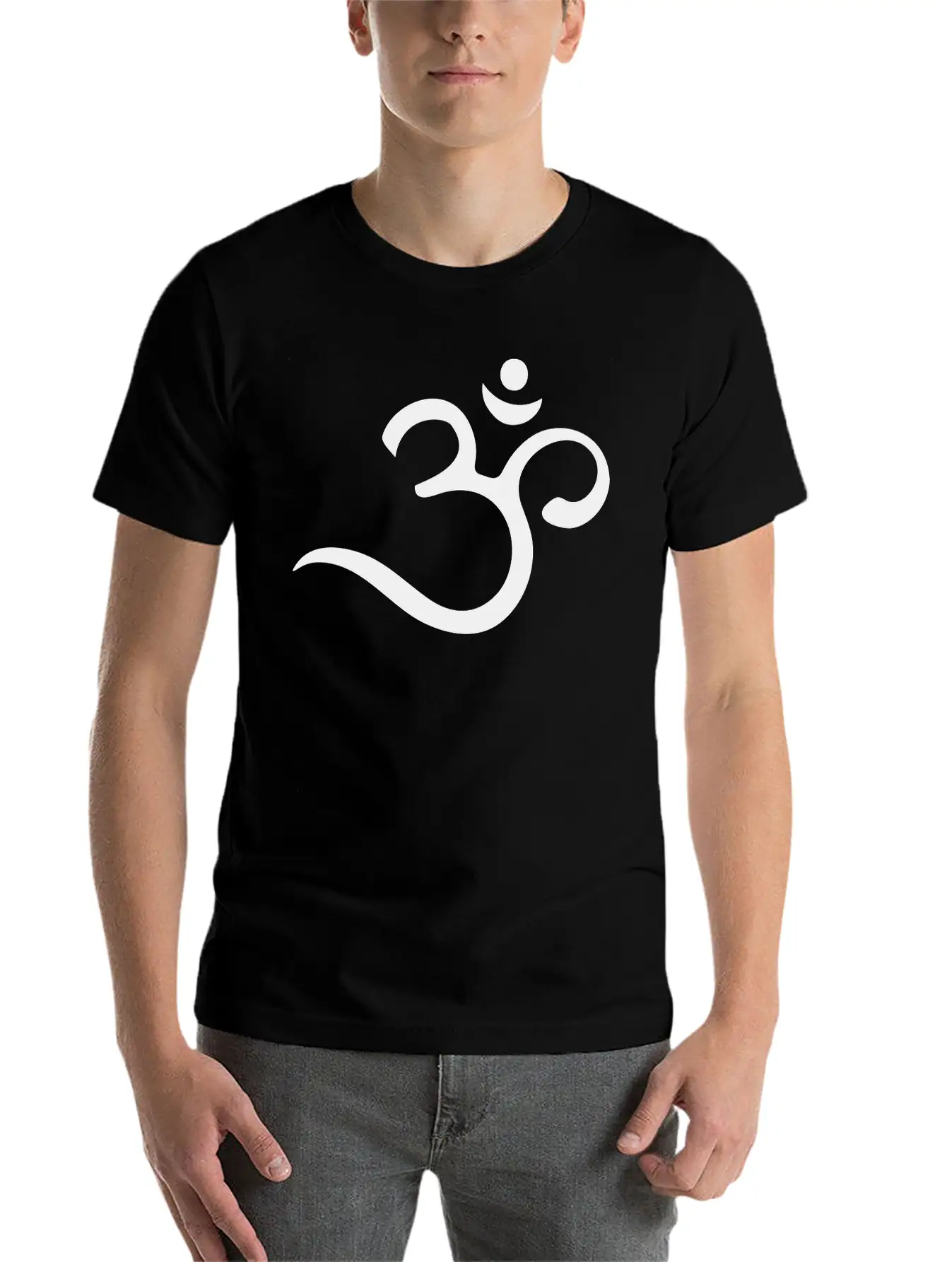 Om, Symbol, Buddhism, Mantra, Meditation, Yoga Unisex Short Sleeve Soft Cotton T-Shirt – Casual Everyday Wear