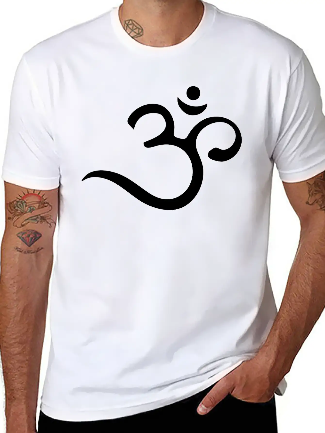 Om, Symbol, Buddhism, Mantra, Meditation, Yoga Unisex Short Sleeve Soft Cotton T-Shirt – Casual Everyday Wear