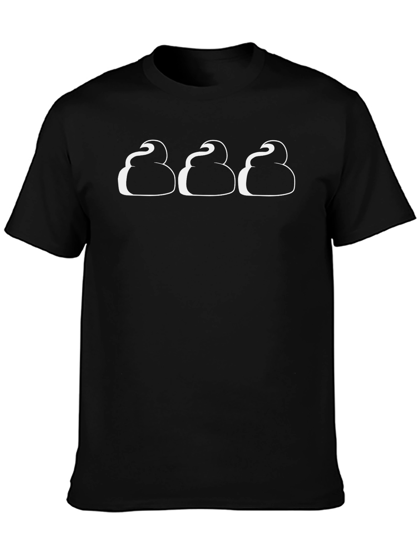 Mens Black T-Shirt with Novelty Graphic Print