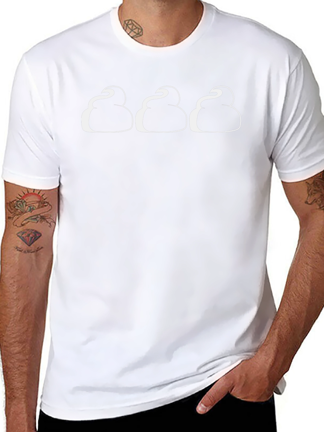 Mens Black T-Shirt with Novelty Graphic Print