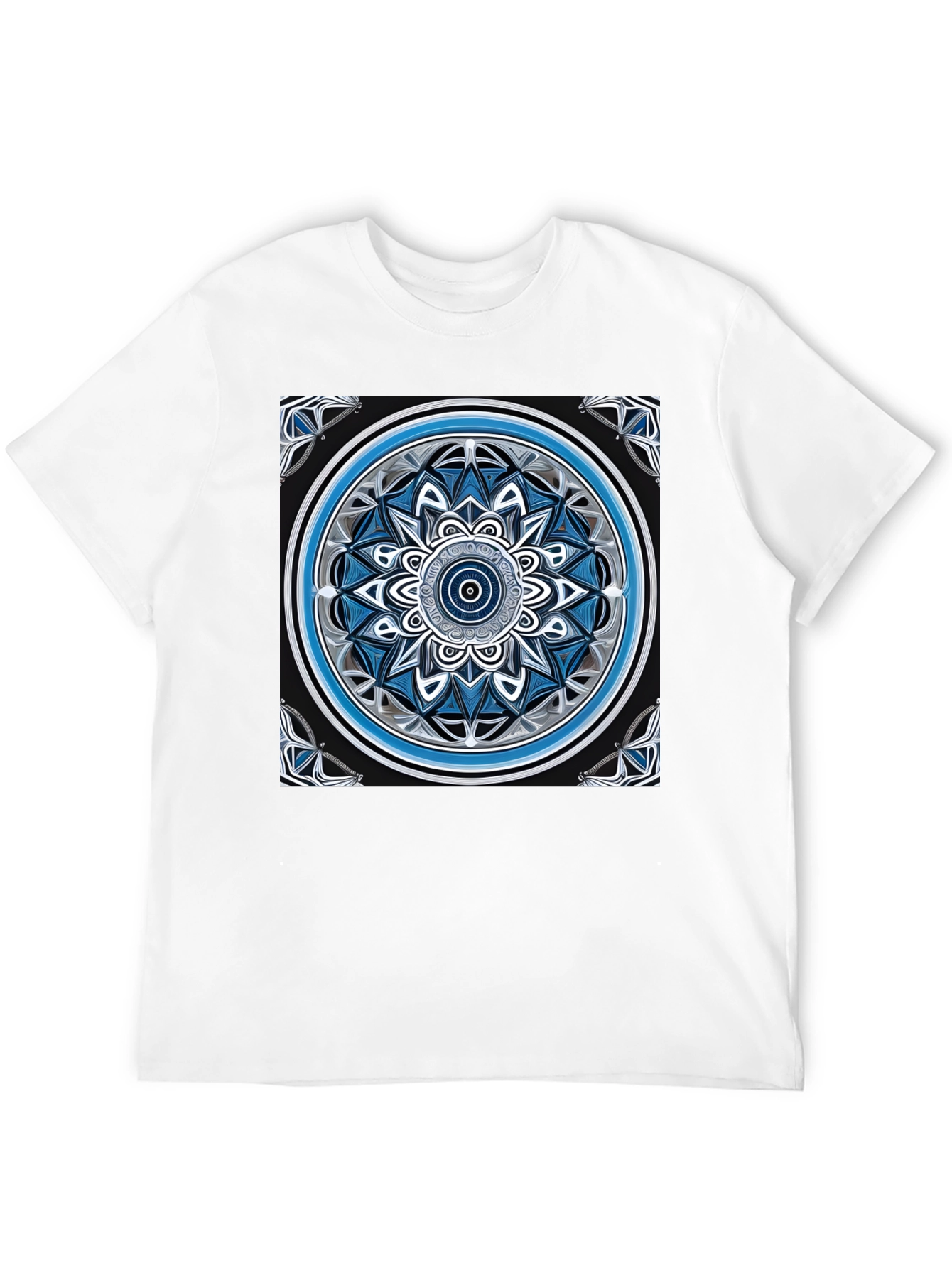 Mandala Art Graphic Black T-Shirt