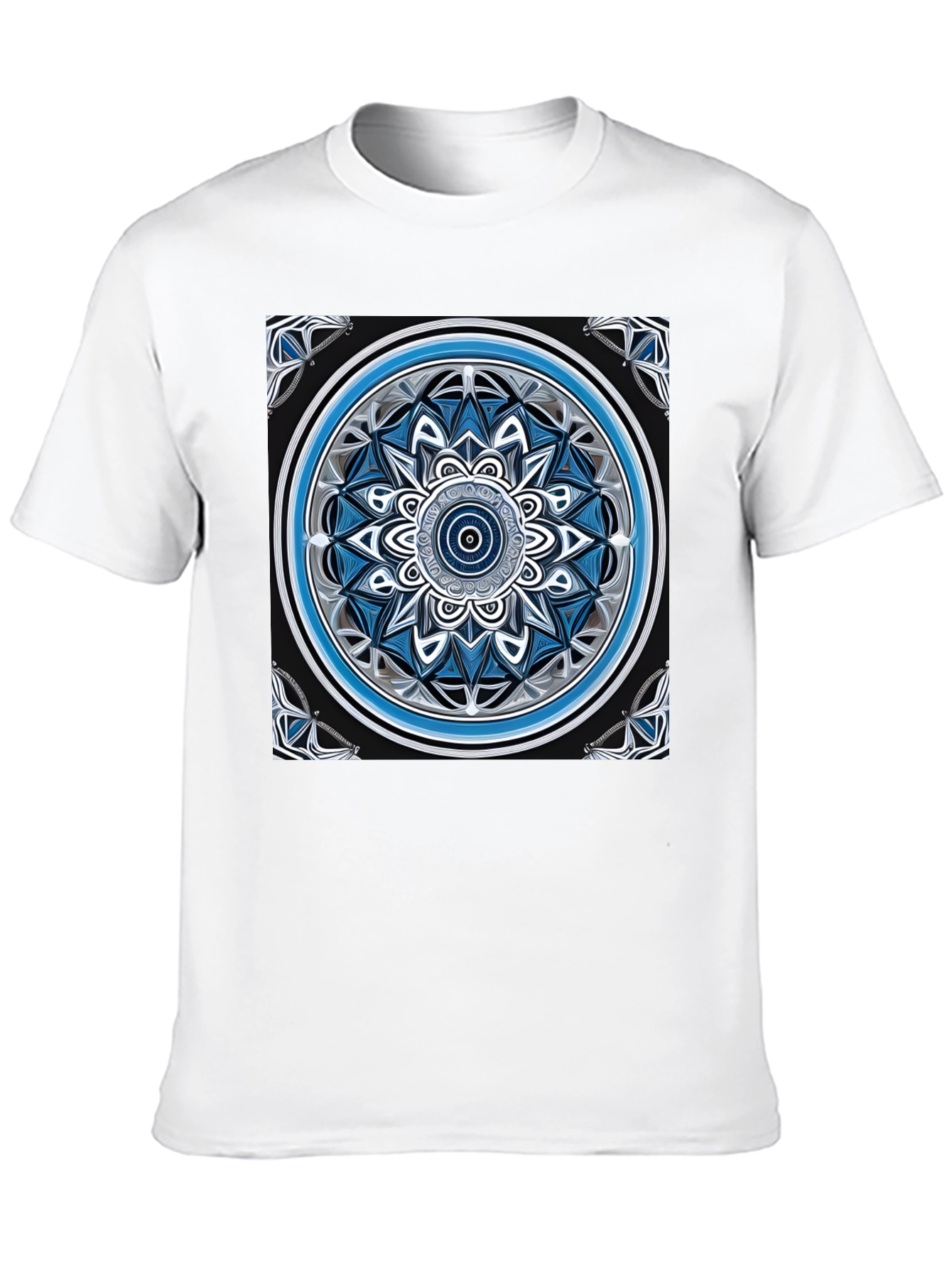 Mandala Art Graphic Black T-Shirt