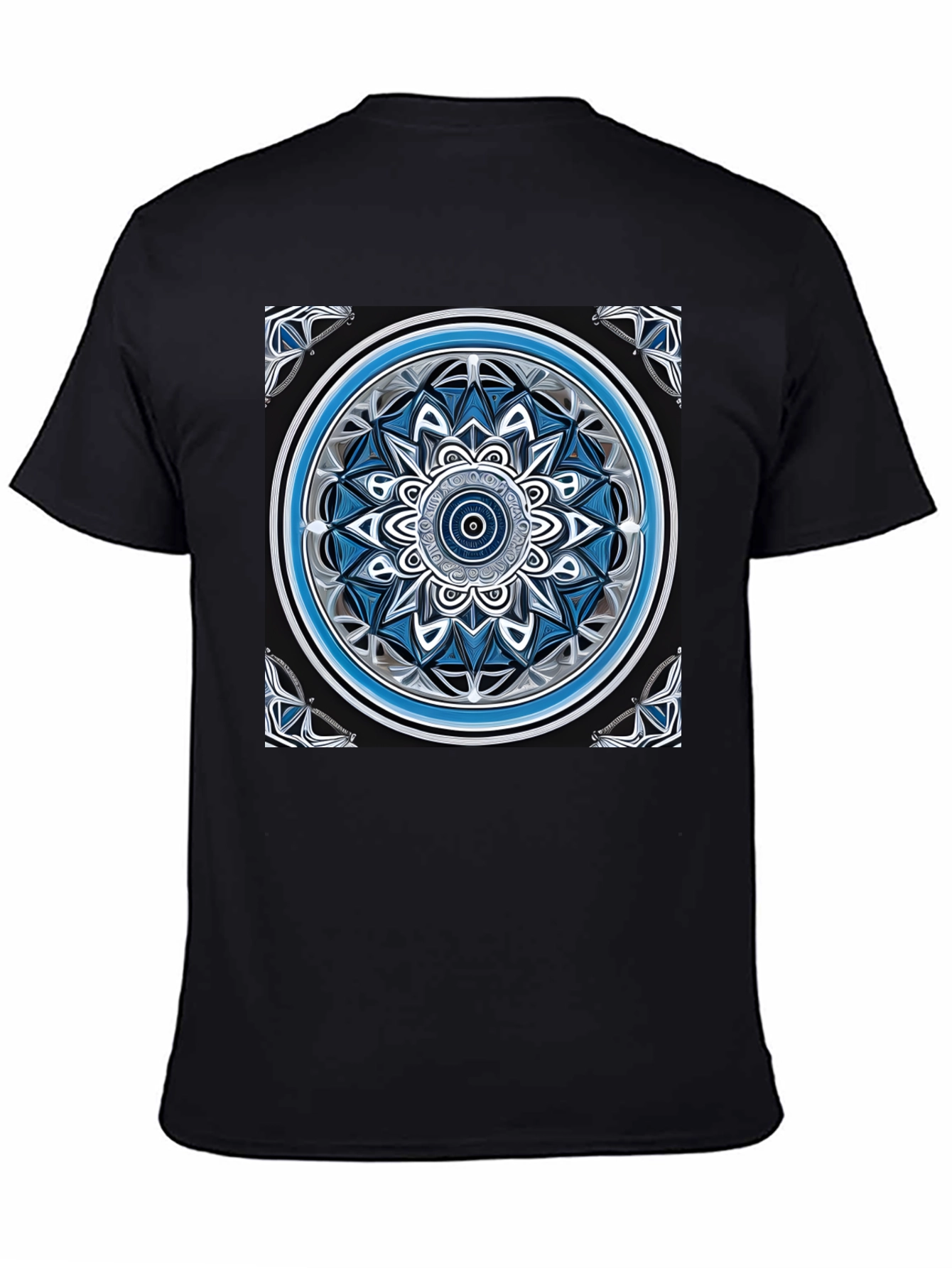 Mandala Art Graphic Black T-Shirt
