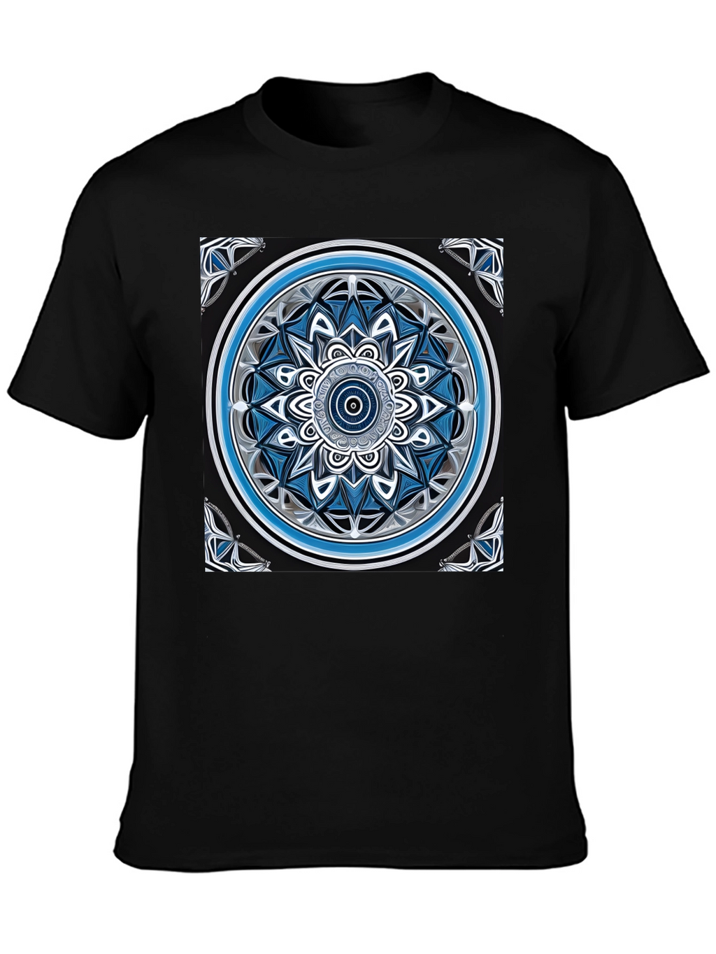 Mandala Art Graphic Black T-Shirt