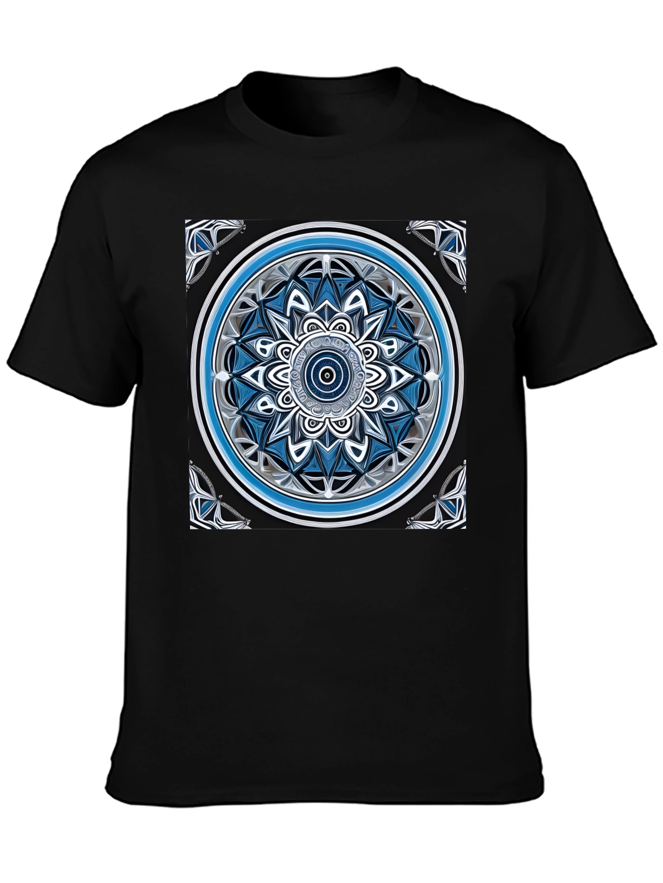 Mandala Art Graphic Black T-Shirt