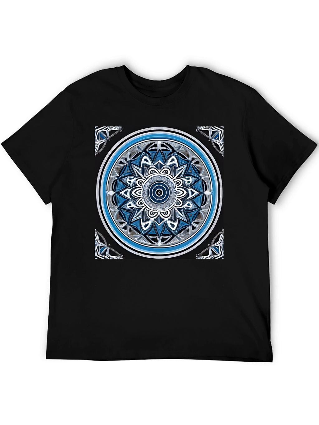 Mandala Art Graphic Black T-Shirt