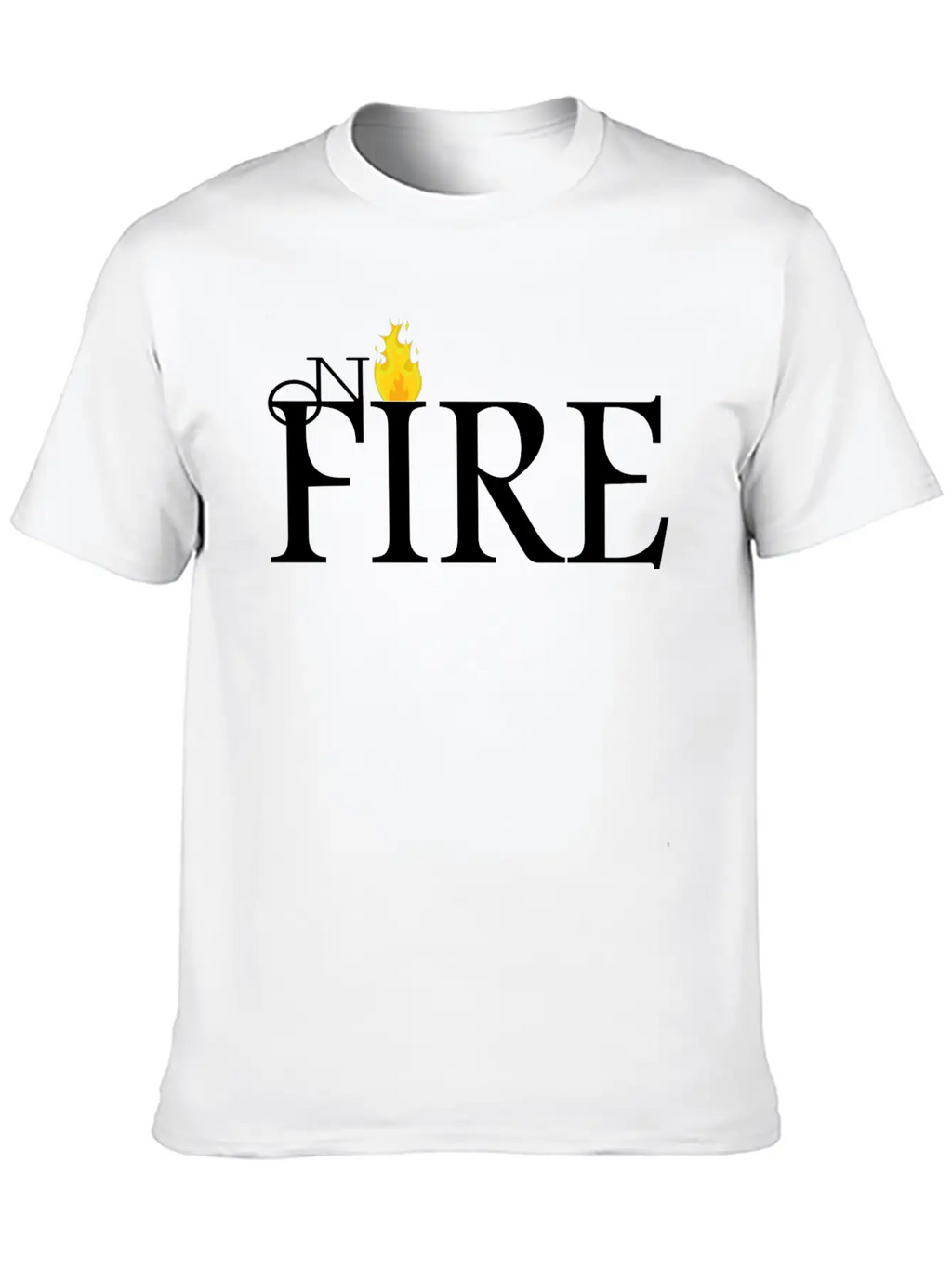 ON FIRE Unisex Casual T-Shirt – Clean Design For Daily Comfort