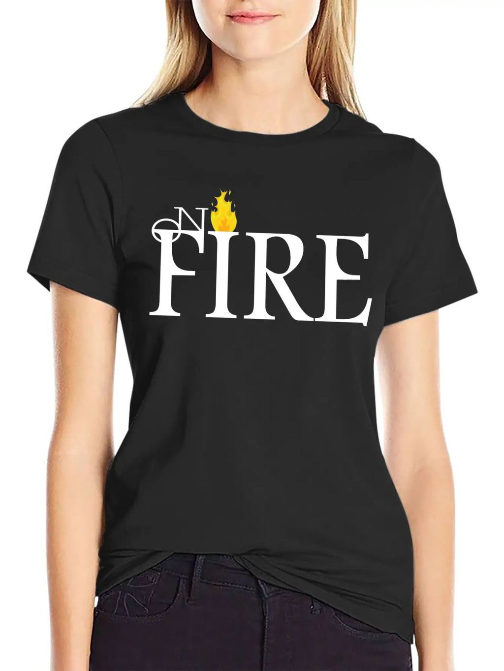 ON FIRE Unisex Casual T-Shirt – Clean Design For Daily Comfort