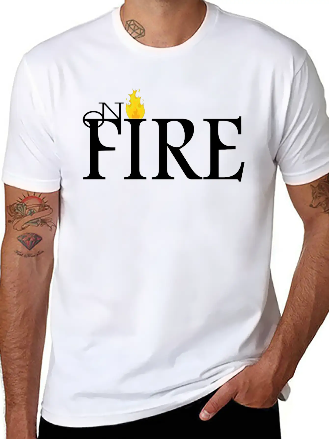 ON FIRE Unisex Casual T-Shirt – Clean Design For Daily Comfort