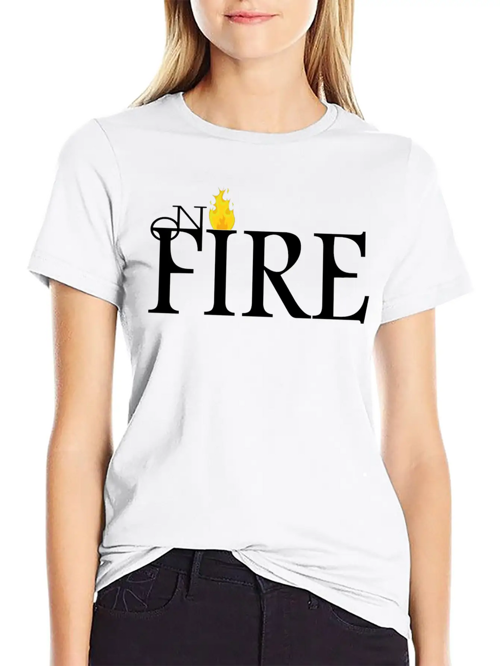 ON FIRE Unisex Casual T-Shirt – Clean Design For Daily Comfort